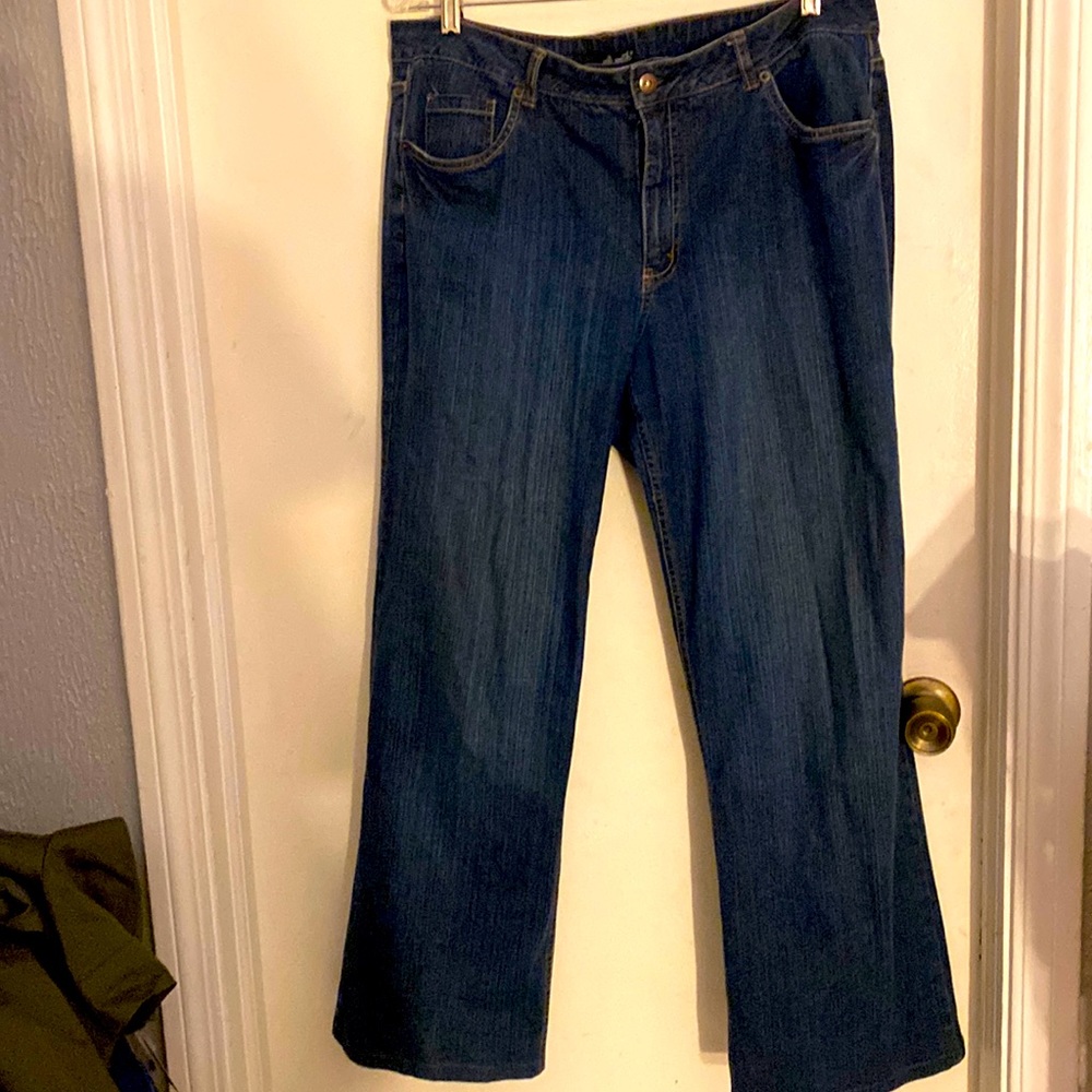 Willi Smith dark blue wide leg jeans plus size 16